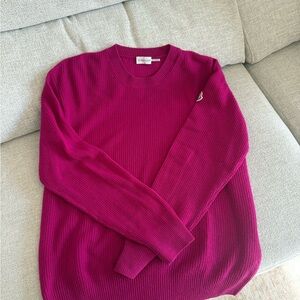 Moncler Fusia Ribbed Crewneck Sweater